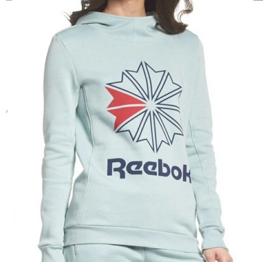 Reebok Starcrest Sea Grey Fleece Sweatshirt NWT Size XSmall